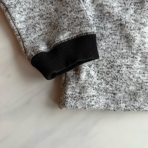 Janie & Jack Boys Marled Knit Black Grey Mock Neck Half Snap Pullover Top Size 6 - Picture 7 of 9